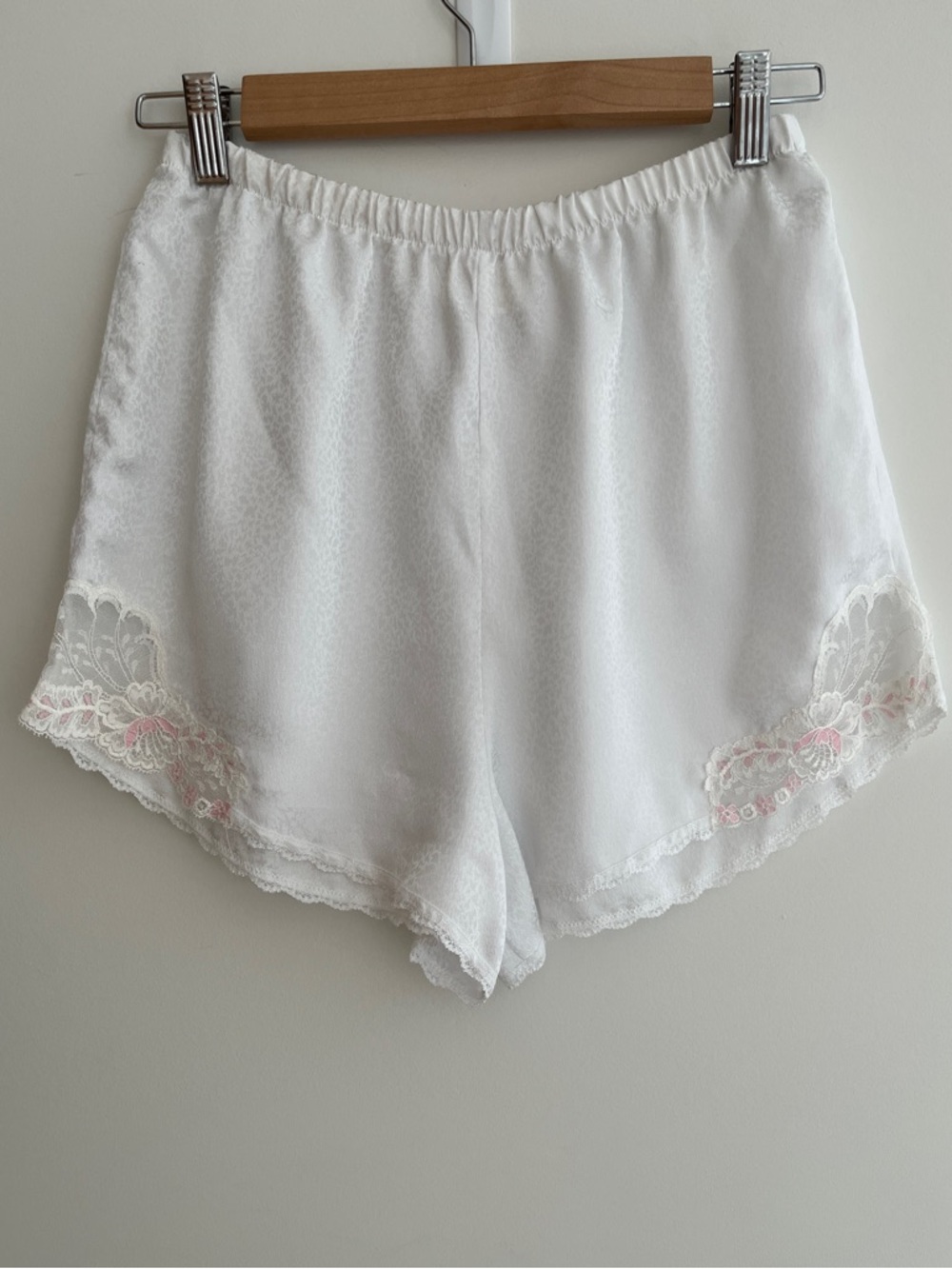 MA CHERIE Designer Collection Vintage Tap Pants Lingerie Lace Trim PJ Shorts